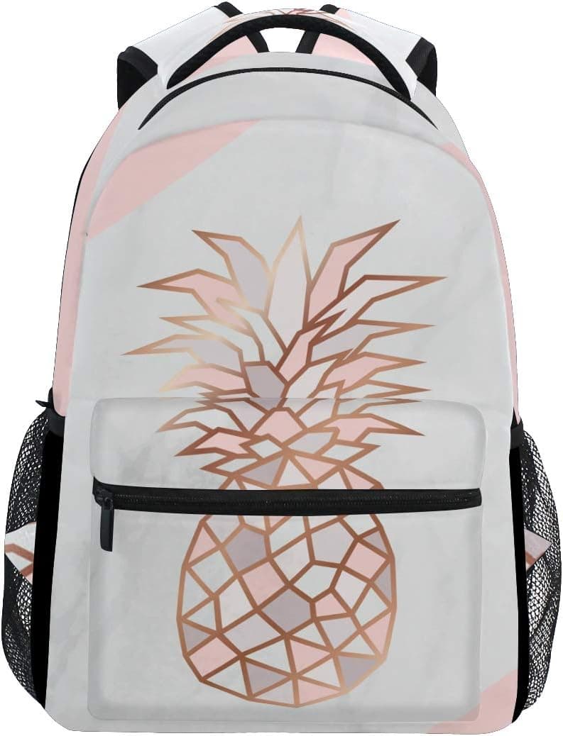 ALAZA Pineapple Marble Large Backpack Laptop School Bag with Multiple Pockets