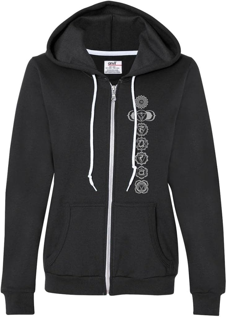 Yoga Clothing For You Ladies 7 Chakras Full Zip Hoodie
