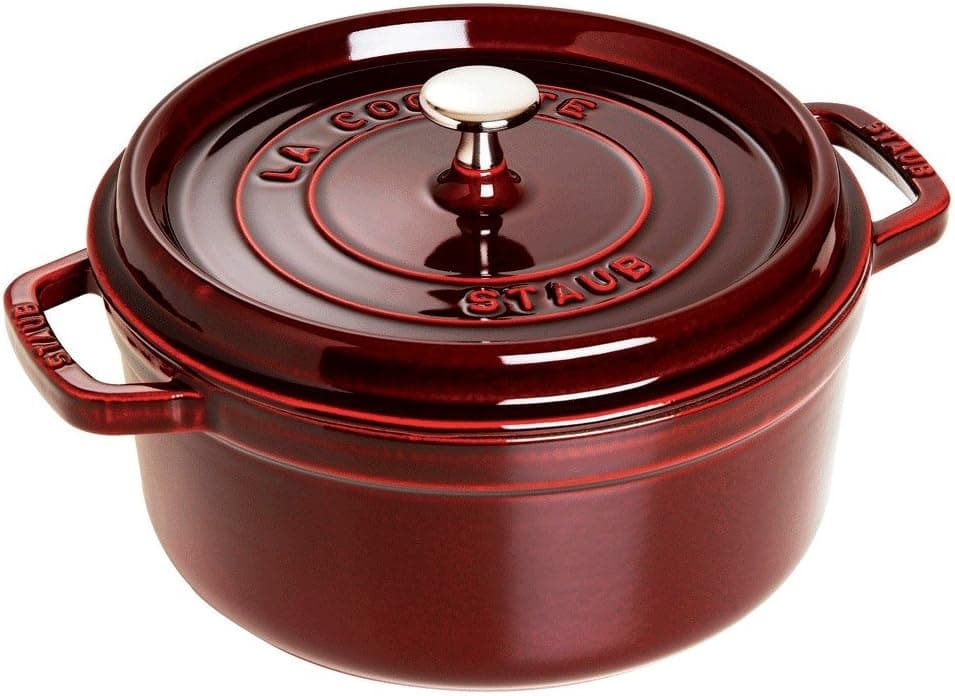 Staub Cast Iron 2.75-qt Round Cocotte - Grenadine, Made in France