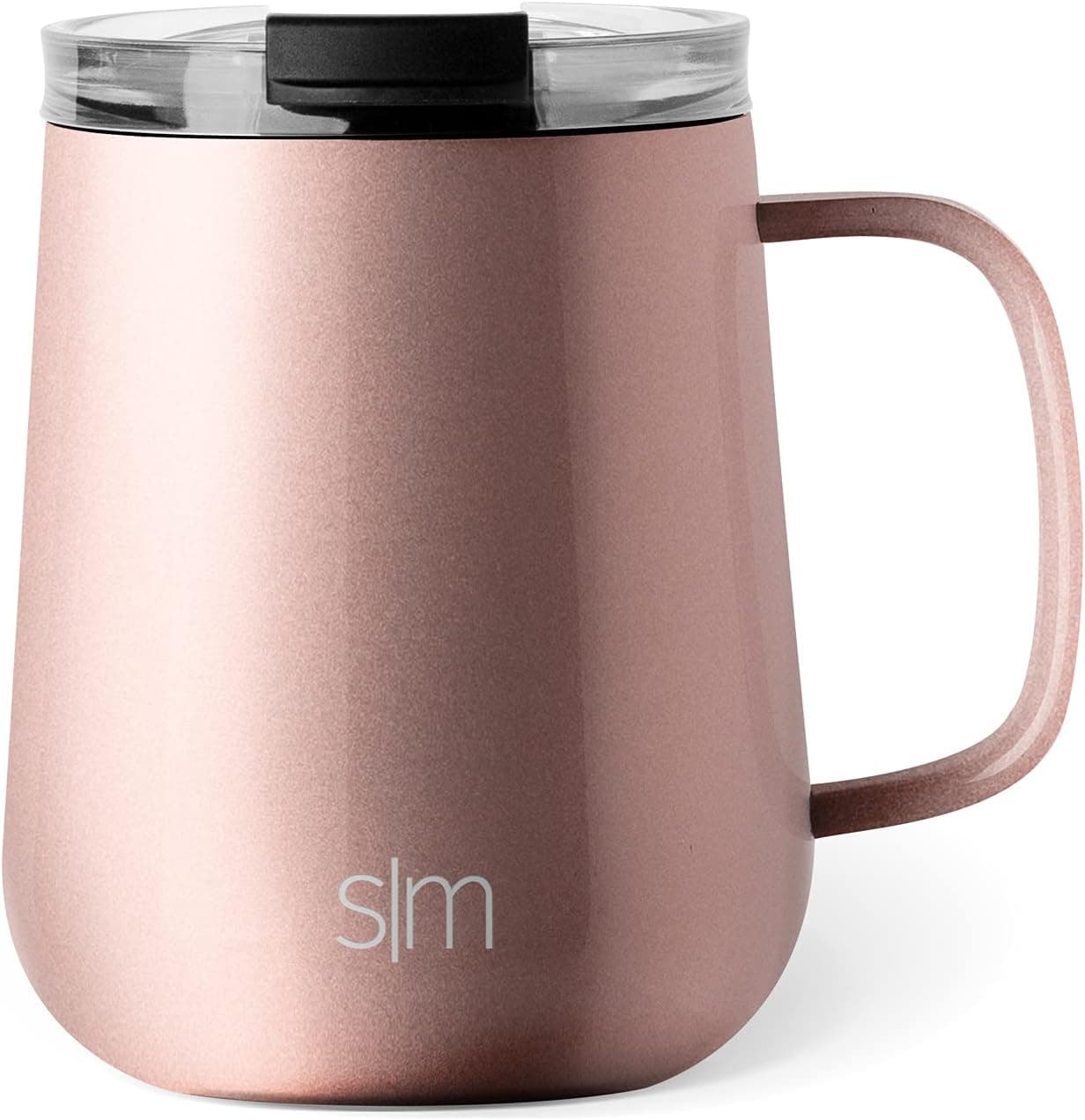Simple Modern Travel Coffee Mug with Lid and Handle | Reusable Insulated Stainless Steel Coffee Tumbler Tea Cup | Gifts for Women Men Him Her | Voyager Collection | 12oz | Rose Gold
