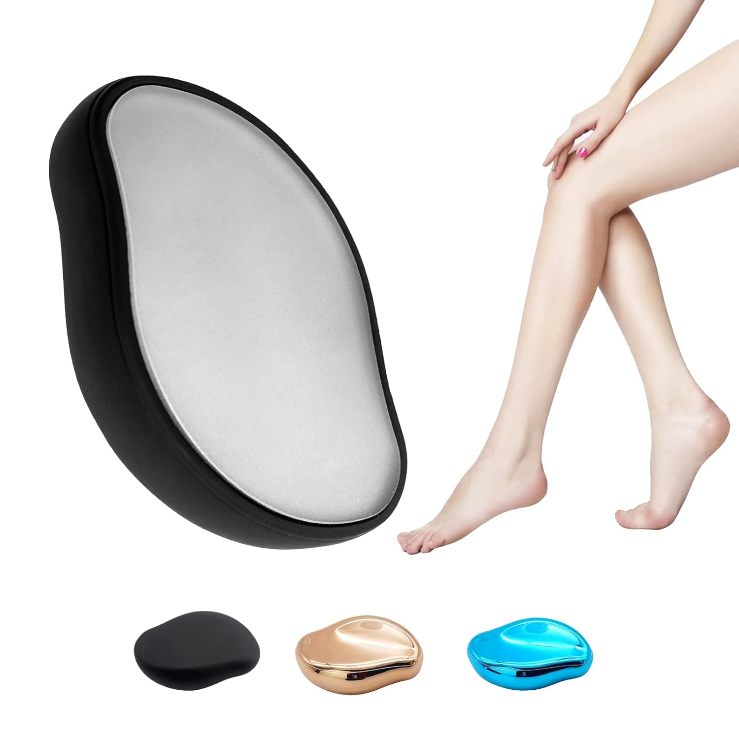 Crystal Hair Eraser,Hair Removal for Women,Painless Exfoliation Magic Crystal Hair Remover Tool Arms Legs Back Soft Smooth Hey Silky Skin……