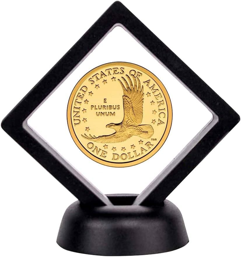 Uncle Paul Set of 5 Floating Frames 3D Display - 2.75"x2.75" Medallion Challenge Coins Jewelry Stones 7x7cm CS307