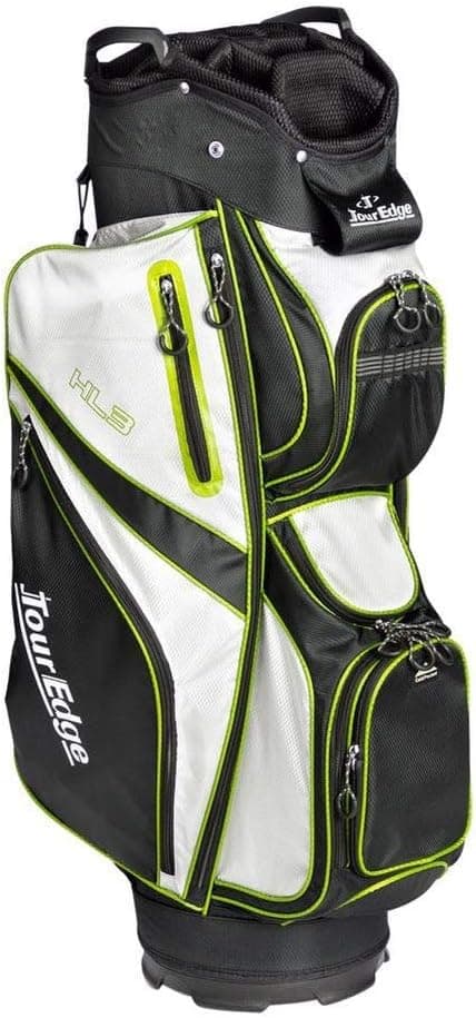 Tour Edge UBAHKCB05 Men's HL3 Cart Bag, Black/Silver/Lime