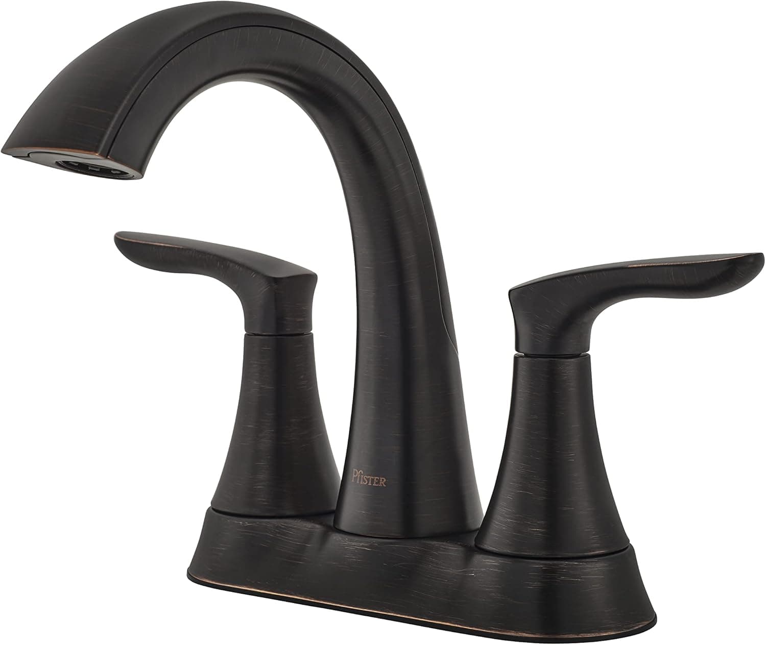 Pfister Weller Bathroom Sink Faucet, 4-Inch Centerset, 2-Handle, 3-Hole, Tuscan Bronze Finish, LG48WR0Y