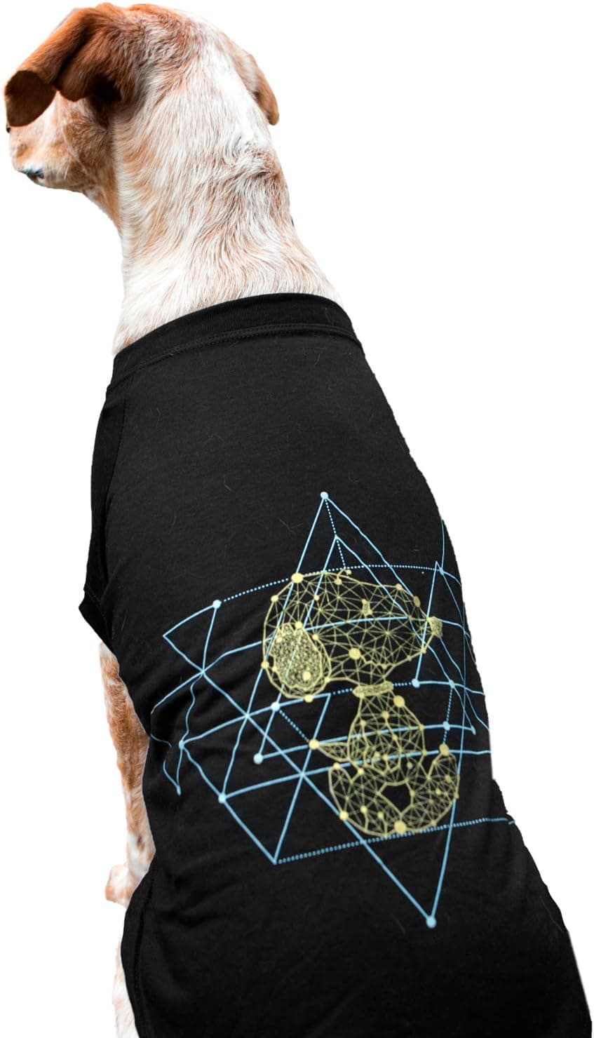 ZOOZ PETS Snoopy Dog Shirt - Official Snoopy Brand for Pets - Dog Shirts Light & Breathable in Unique Designs & Colors - Dog Clothes Machine Safe for Small & Big Dogs (Medium, SnGeo-Black)