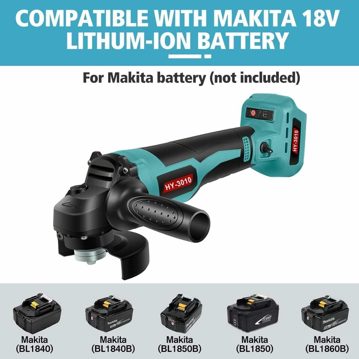 Angle Grinder 9800r Compatible with Makita 18V Battery