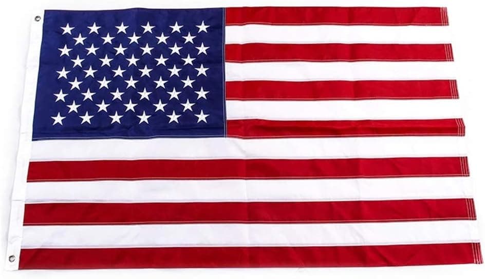 Yafeco U.S. 50 Star Sewn Boat Flag, 16 x 24 inch Yacht Boat Ensign Nautical US American Flag Fully with Sewn Stripes, Embroidered Stars and Brass Grommets 12 x 18 inch