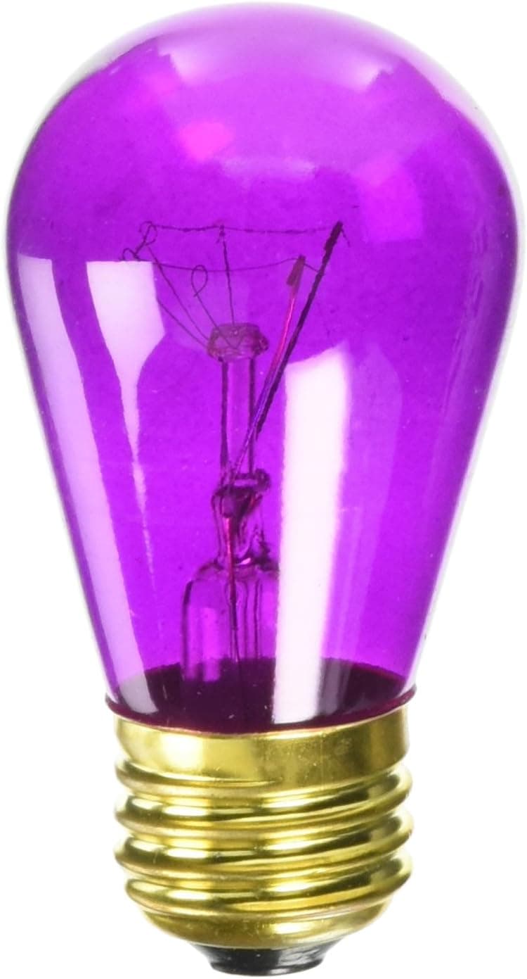 Bulbrite 701511-11S14TPU - 11 Watt S14 Transparent Purple Light Bulb