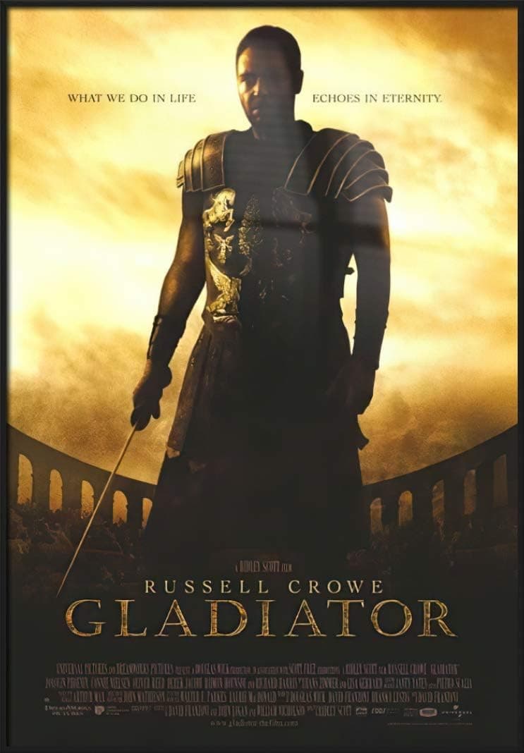 POSTER STOP ONLINE Gladiator - Framed Movie Poster/Print (Regular Style) (Size 27" x 39")