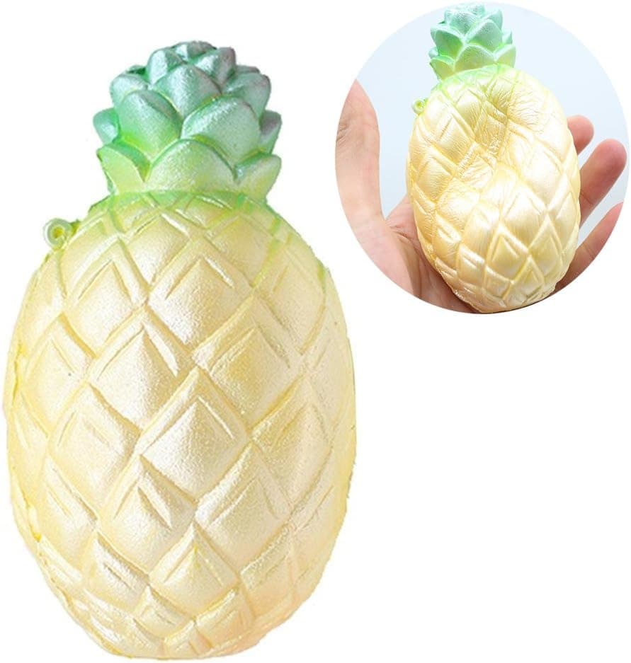 Golden Pineapple Squishies Toys Jam Lee Slow Rising Soft Squishy Charms Toy for Stress Relief and Time Killing Scented Soft Kawaii Squishy Toy