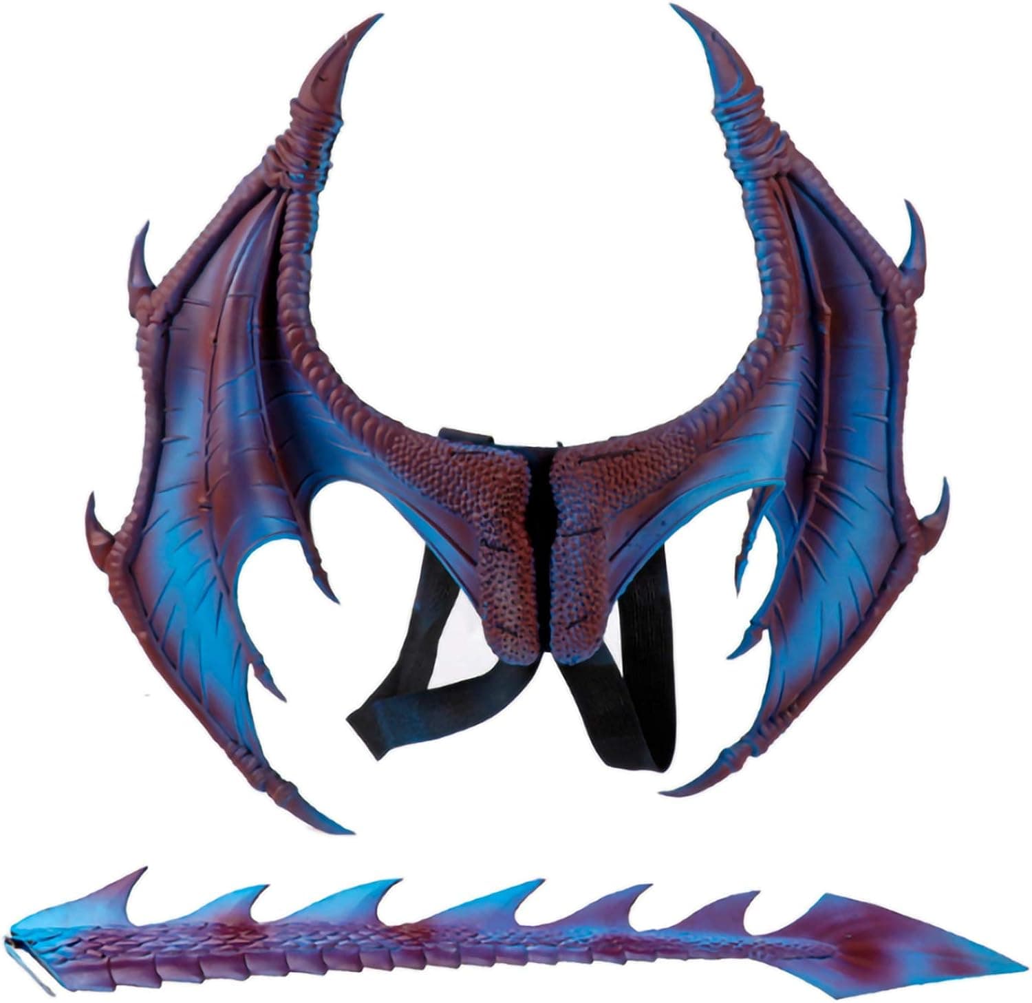 MANO Halloween Dragon Costume Cosplay Carnival Wings Tail Accessory for Kids（Purple）