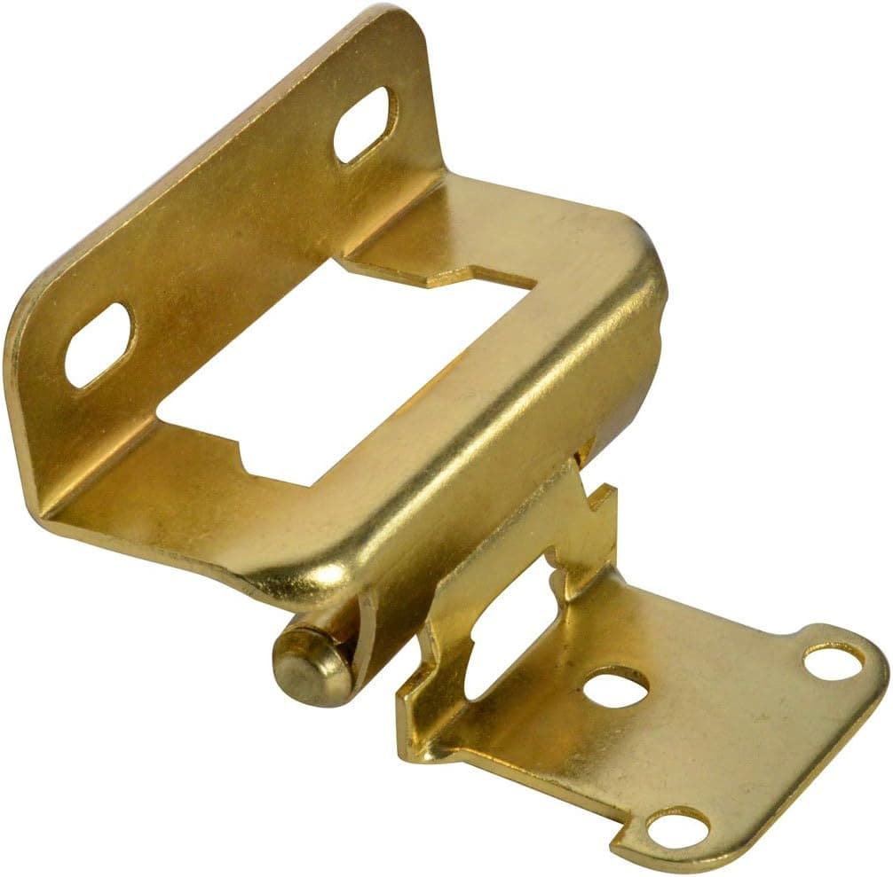Style Selections #32133BBXLG - 2-1/4 in. (57mm) x 1-1/2 in. (38mm) 1/2 in. (13mm) Self-Closing Cabinet Hinge - Polished Brass - 10 Pair (20 Hinges)