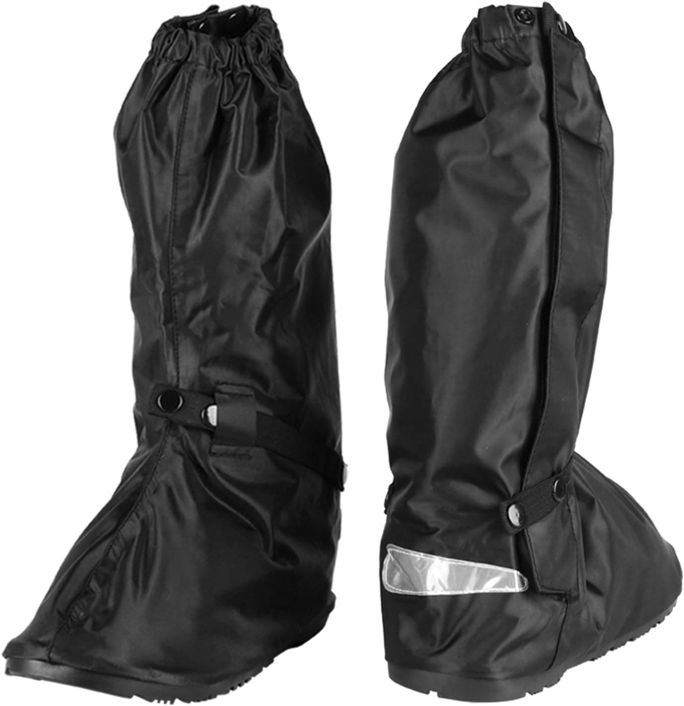 Comfecto Water Resistant Motorcycle Boot Shoe Covers size Men 10-11 with Reflective Heels and Sturdy Zipper Elastic Bands for Outdoor Hiking Camping Fishing to Keep Shoes Dry