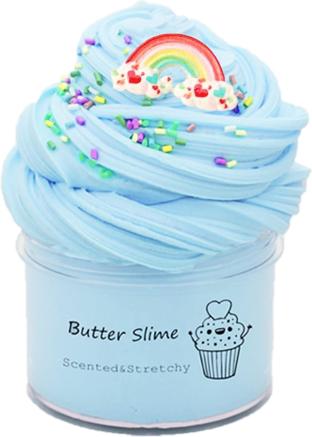 Unicoslm Butter Slime Rainbow Premade Scented Sludge, Stress Relief Toy, Birthday, School, Education, Class Exchange Gifts, Goodies Bag, Giving Away Gift, Stocking Stuffers 200ml