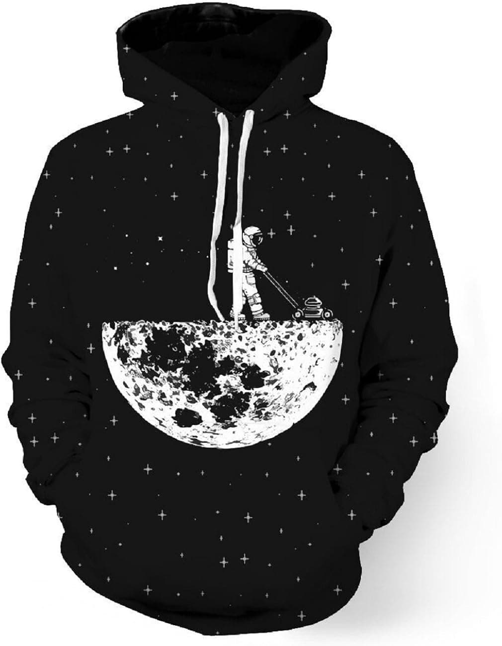 CORIRESHA Fashion Astronaut in Outer Space 3D Print Black Hoodie Sweatshirt