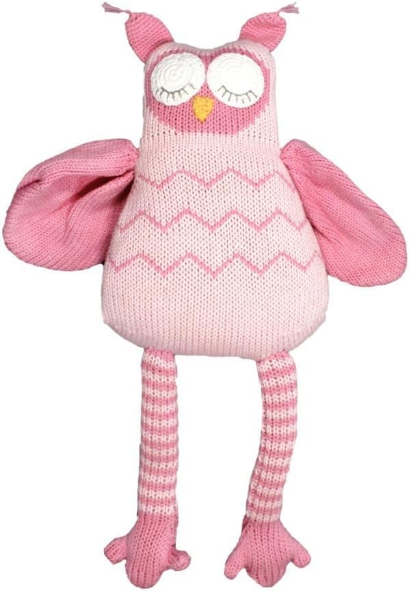 Zubels Baby Girls’ Opal The Owl Hand-Knit Plush Toy Doll, All-Natural Fibers, Eco-Friendly, 12-Inch