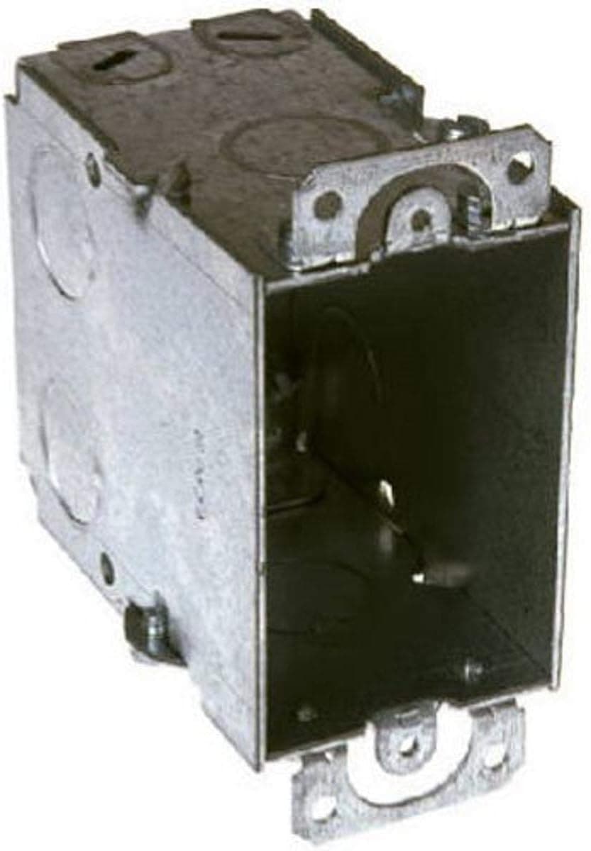 Hubbell-Raco 8601 3-1/2-Inch Deep, Gangable NMSC Clamps with Plaster Ears, 3-Inch by 2-Inch Switch Box