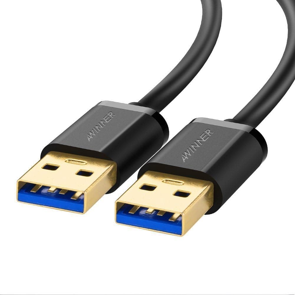 AWINNER Gold Plated Super Speed USB 3.0 A Male to A Male Cable 3.3ft