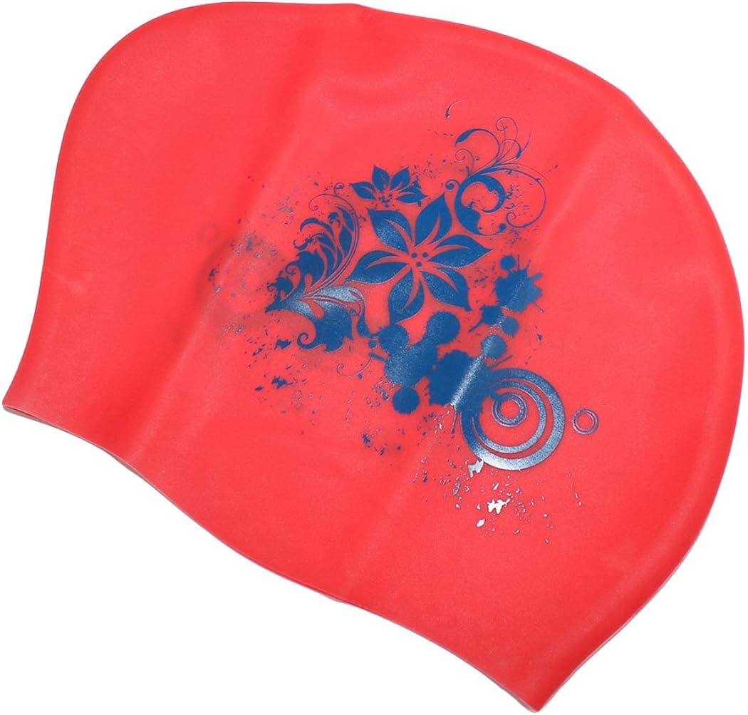Dianoo Extra Large Fashion Comfortable Swim Caps for All Kinds of Style Hair - Silicone Swimming Protective Hair Cap Ear Wrap Waterproof Hat for Women
