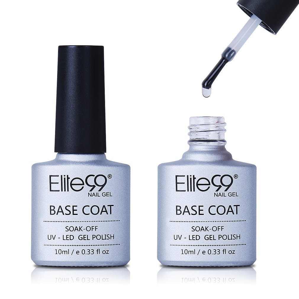 Elite99® Nail Gel Polish No Clean Top Coat Base Coat Nail Soak Off UV LED Gel Lacquer Foundation Sealer Long-lasting 10ML (Base Coat)