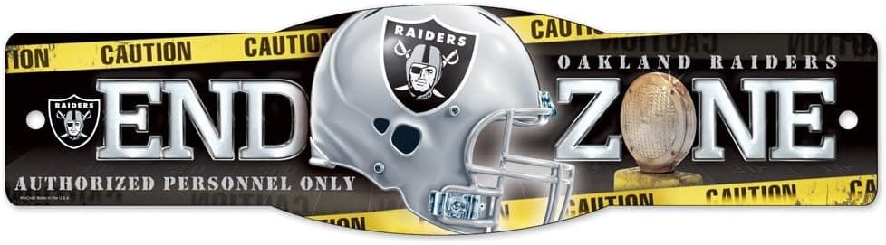 WinCraft NFL Oakland Raiders 83494010 Street/Zone Sign, 4.5" x 17"