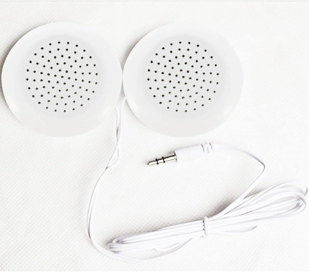 GangSam Mini Pillow Stereo Dual Speakers 3.5mm Plug White for MP3, MP4 Players, Smartphones iPhone iPod CD and Radio