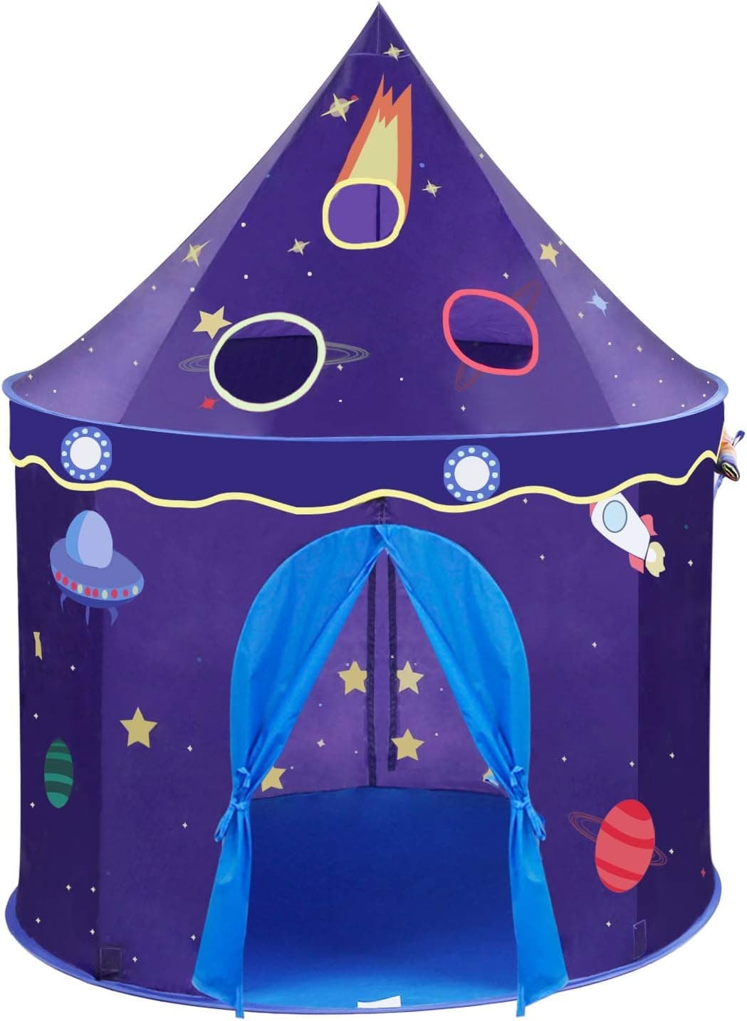 Wonder Space Children Play Tent - Space Rocket Castle Pop Up Kids Playhouse, Ideal Indoor Outdoor Gift Game Toy for Boys and Girls
