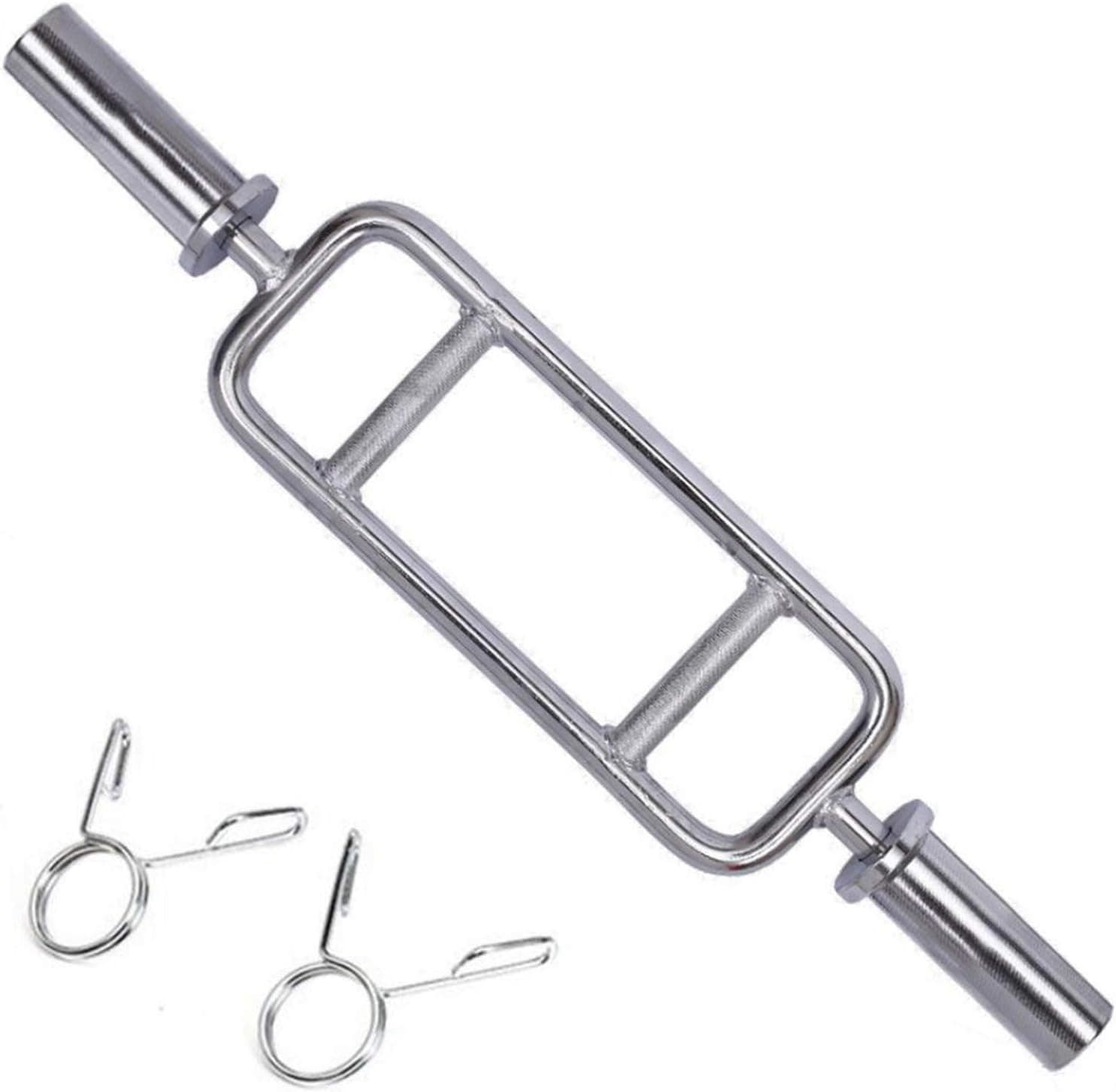 Barbell Olympic Triceps Bar Knurled 34-Inch 20 Pounds