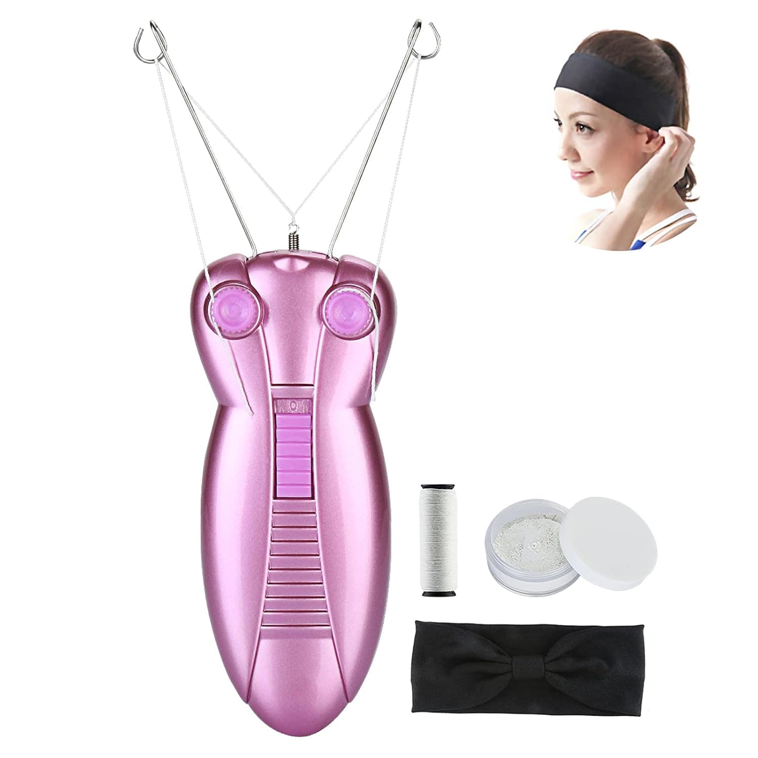WAYCOM Ladies Facial Hair Remover Electric Women's Beauty Epilator Facial Threading Hair Removal Shaver Face Massager Pull Faces Delicate Device Depilation -Birthday Gift,Mother's Day Gift(Purple)