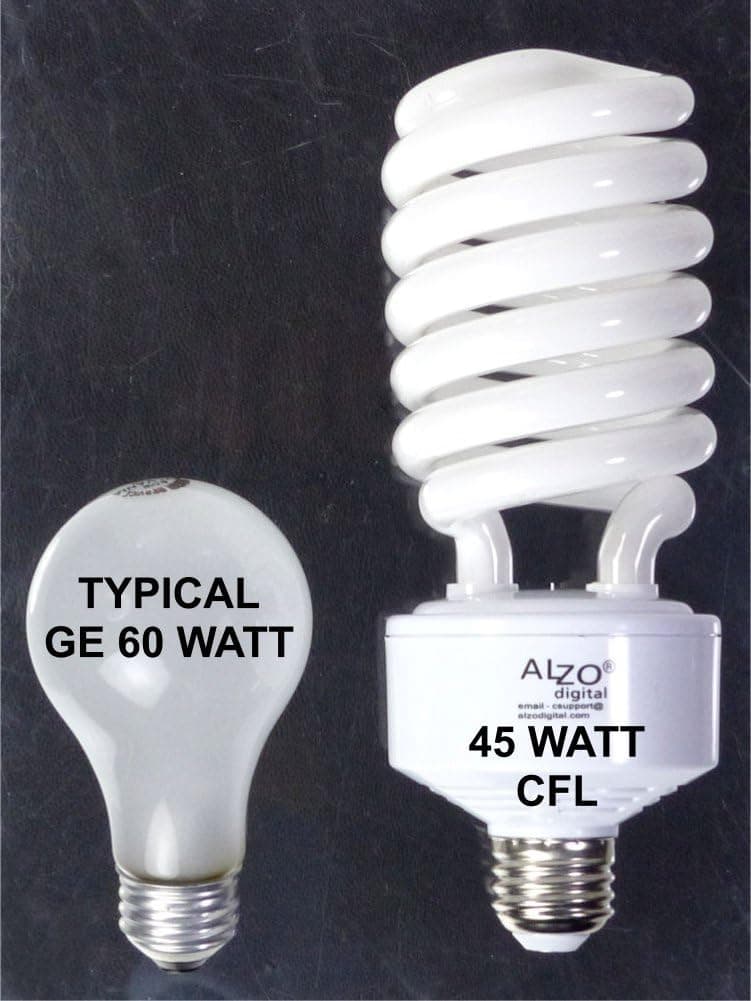ALZO 45W CFL Photo Light Bulb 5500K, 2800 Lumens, 120V