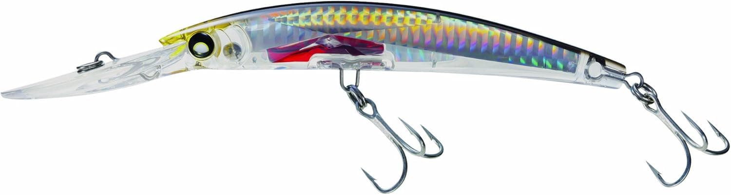 Yo-Zuri Crystal 3D Minnow Deep Diver Floating Lure, Holographic Silver Black, 5 1/4-Inch
