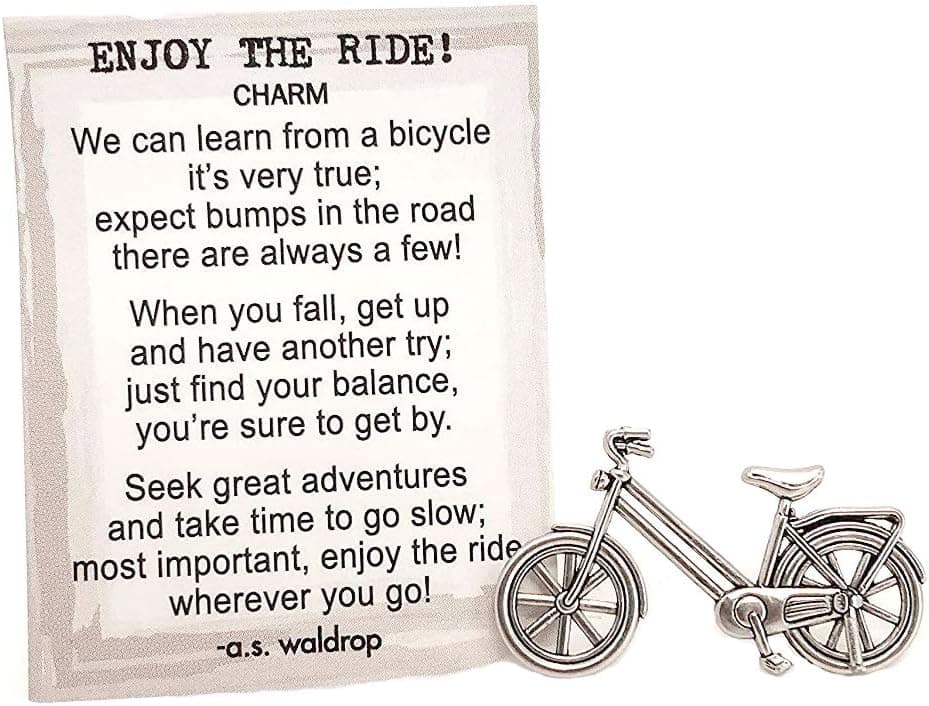 Ganz Enjoy The Ride Bicycle Charm Pocket Token with Story Card ~ 1 Token & Card