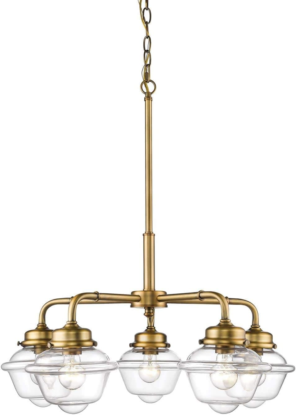 Millennium 3455-HBZ Five Light Chandelier, 5, Bronze/Dark