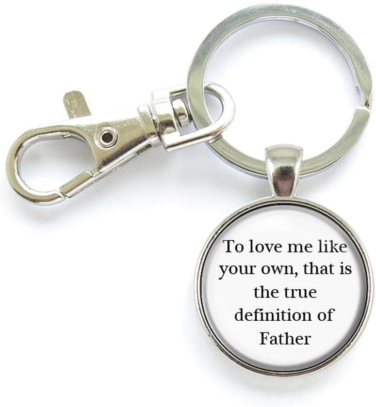Father Gift Stepdad, Step Father to Love Me Like Your Own Pendant Keychain Key Ring