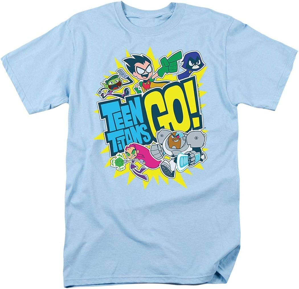 Popfunk Classic Teen Titans Go! Squad Adult T Shirt & Stickers