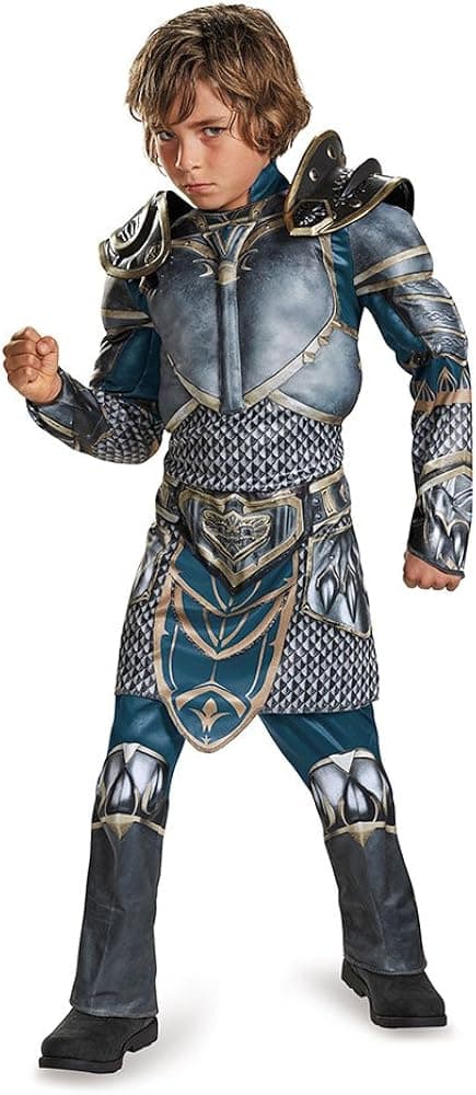Lothar Classic Muscle Warcraft Legendary Costume, Medium/7-8