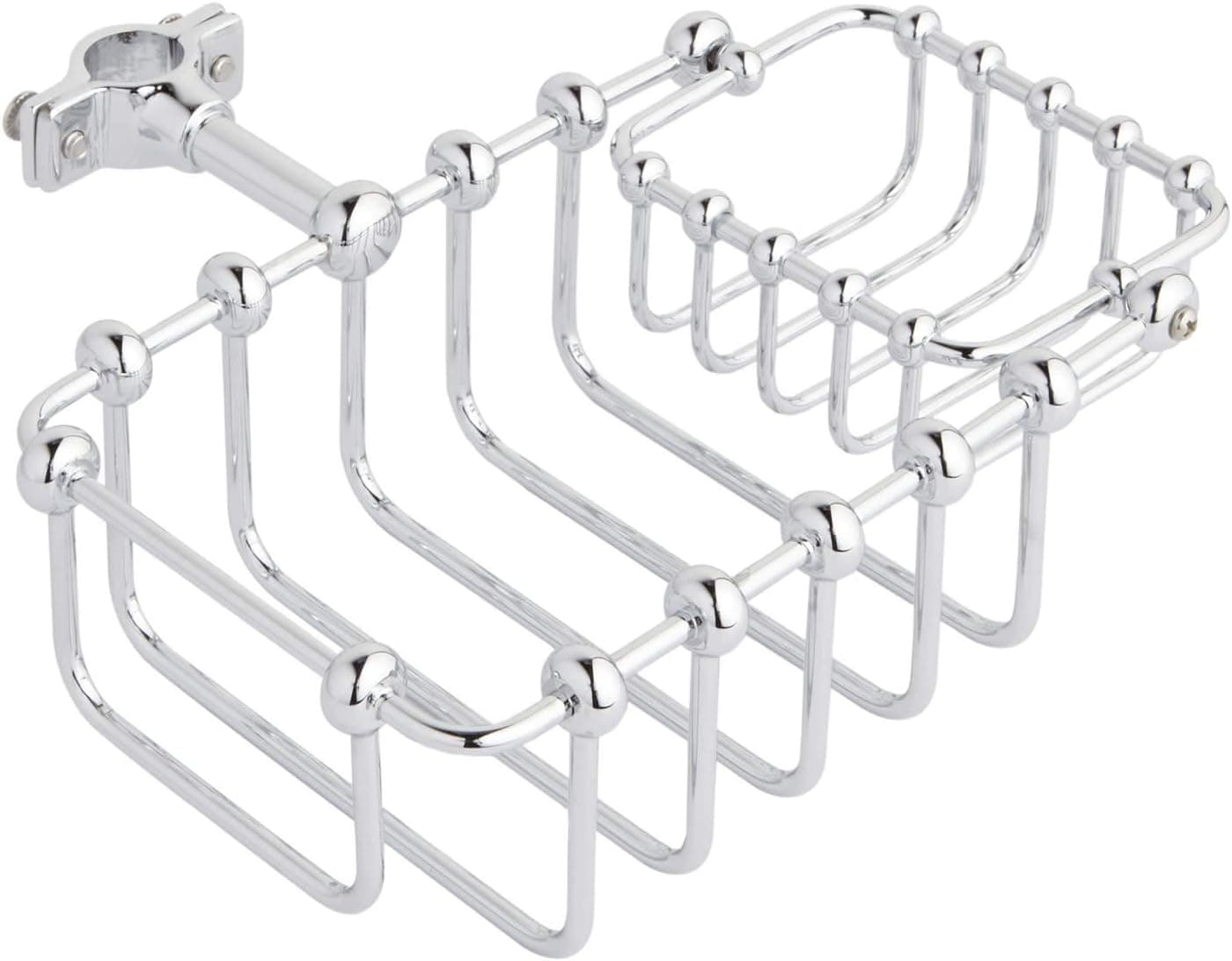 Signature Hardware 905136 Riser Soap Basket with Two Piece Clamp