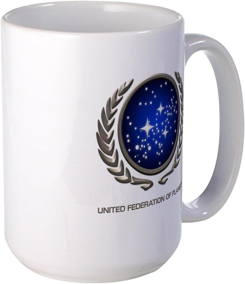 CafePress STAR TREK UFP Insignia Large Mug Ceramic Coffee Mug, Tea Cup 15 oz
