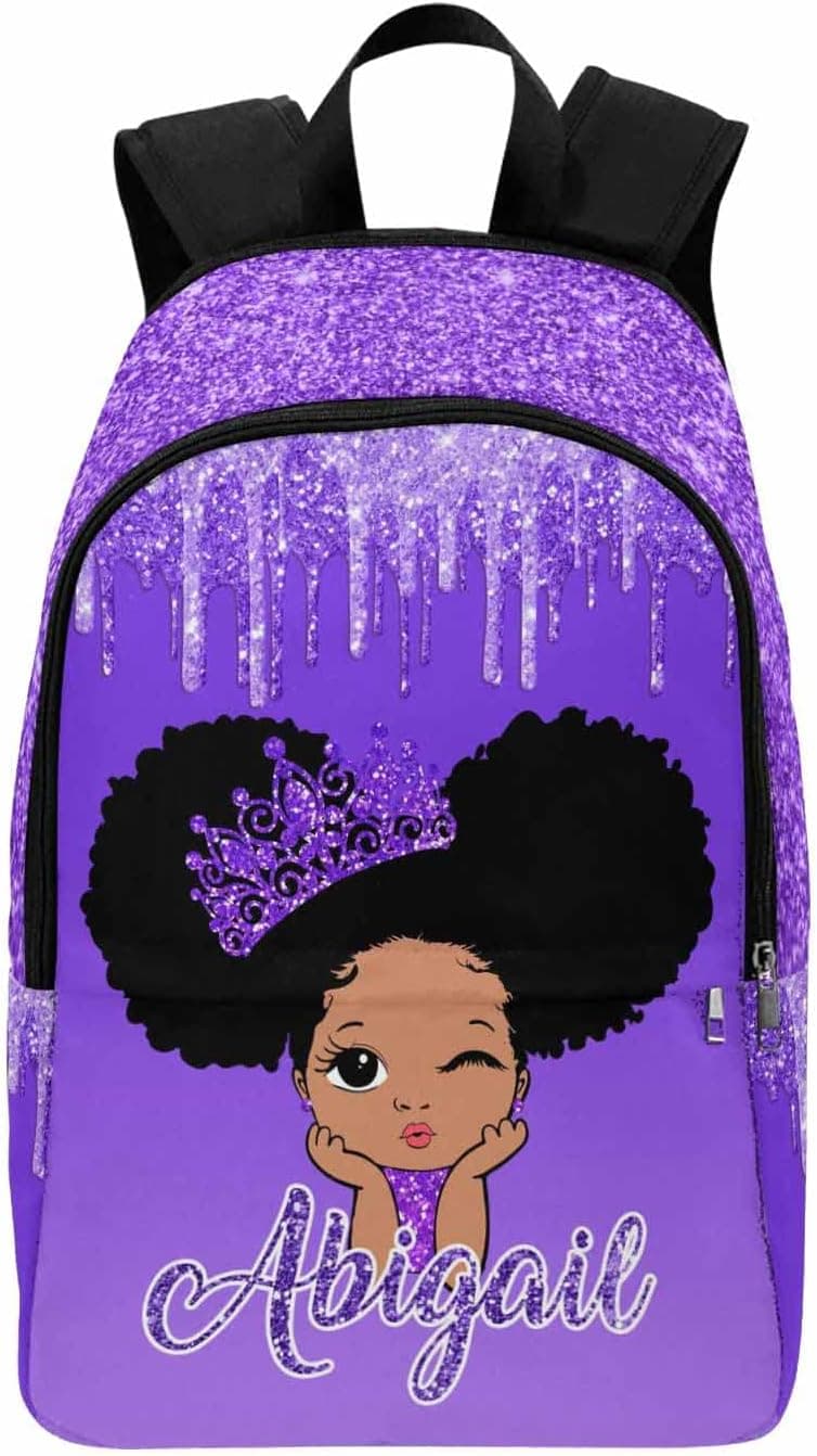 MyPhotoPrint Custom with Your Name Backpack Yellow Flash Chip Girl School Computer Backpacks Book Bag Travel Hiking Camping Daypack