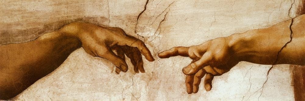 The Creation of Adam, c.1510 (detail) Poster by Michelangelo Buonarroti 36 x 12in
