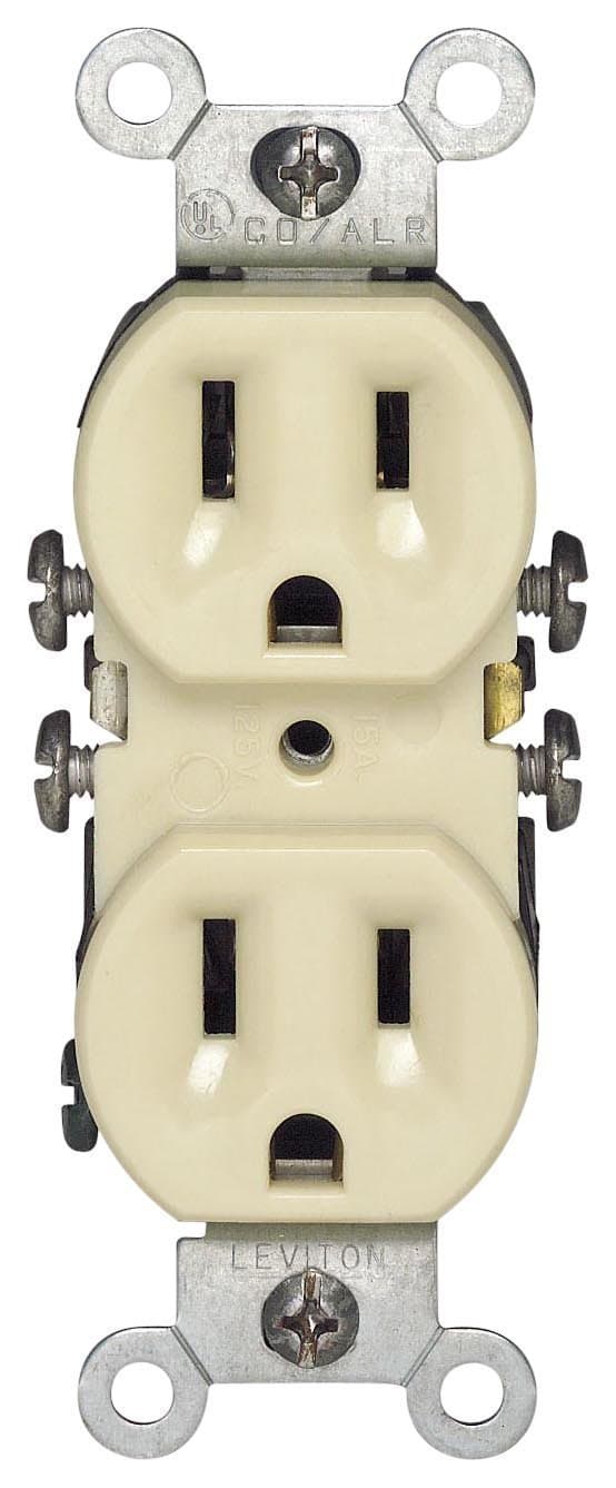 Leviton 017-12650-00I 15 Amp Ivory Co/ALR Receptacle