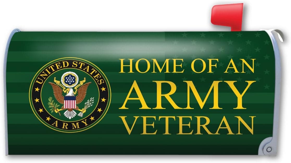 Home of an Army Veteran Mailbox Cover Magnet by Magnet America Standard Size 21" x 18 3/8" Made for Metal Mailboxes