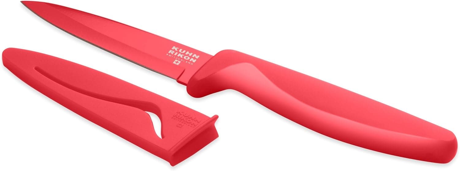 Kuhn Rikon 3.5-Inch Nonstick Colori Paring Knife Colori, Red