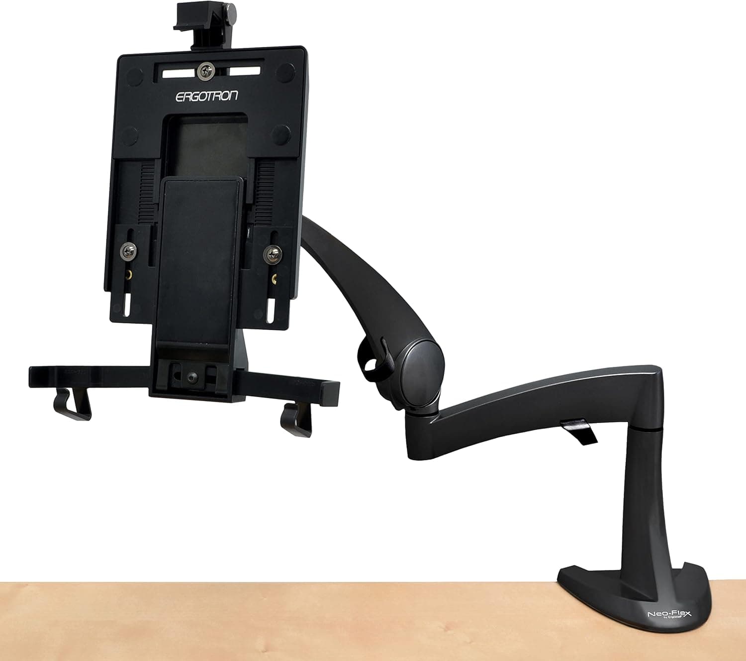 Ergotron – Neo-Flex Single Tablet Arm, VESA Desk Mount – for Tablets Up to 10 Inches, 0 to 2.5 lbs – Black
