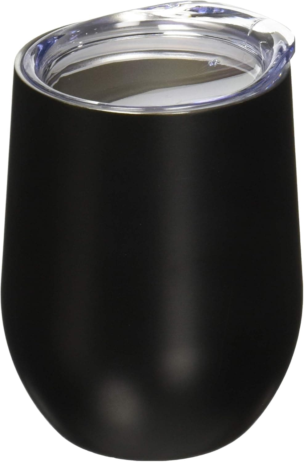 12 OZ Insulated Wine Tumbler, Double Wall Vacuum Insulated Stemless Tumbler, Stainless Steel Cup for Coffee, Wine, Cocktails, Ice Cream -Black