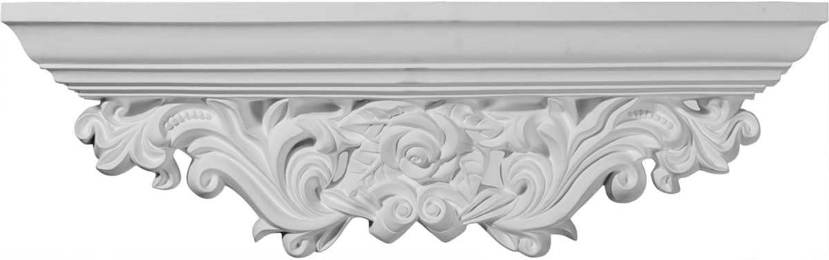Ekena Millwork SH23X07X04OD Odessa Acanthus Leaf Shelf, 23 1/4"W x 3 7/8"D x 7 1/8"H