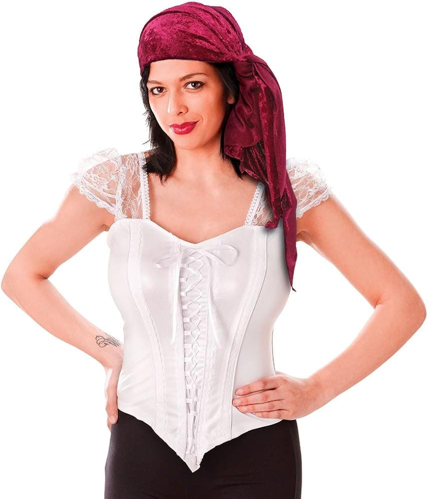 Bristol Novelty BA1602 Velvet Female Pirate Bandana for Fancy Dress, Womens, One Size