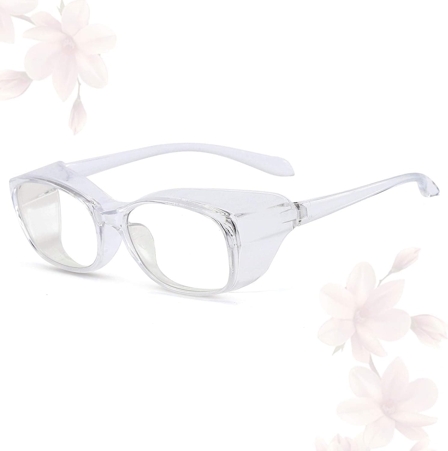 REAVEE Anti Fog Safety Goggles Blue Light Blocking Protective Glasses for Women Men Fog-Proof Anti Scratch Eye Protection (Rectangle Clear)