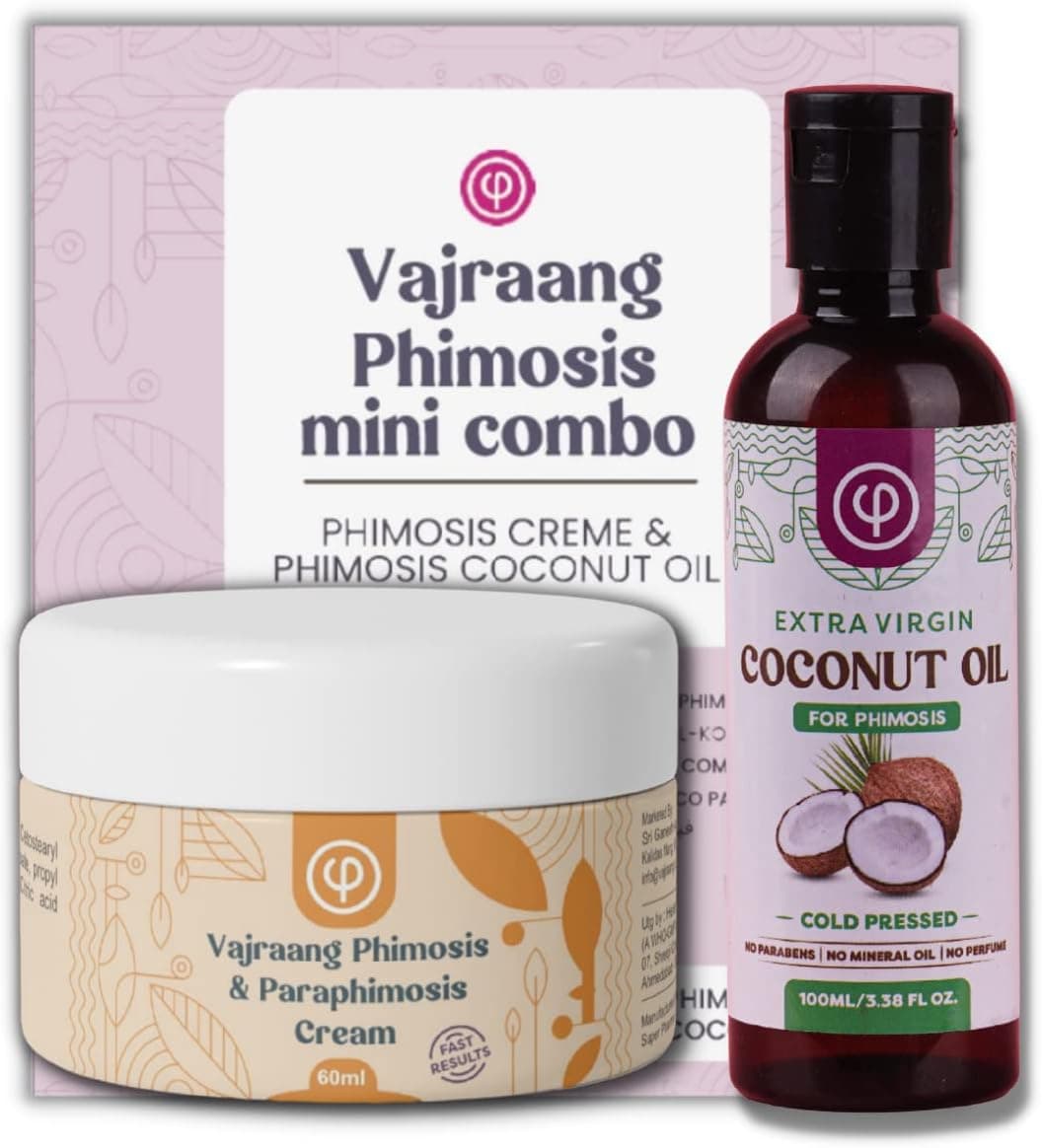 Vajraang Phimosis Mini Combo with Phimosis Creme & Phimosis Oil