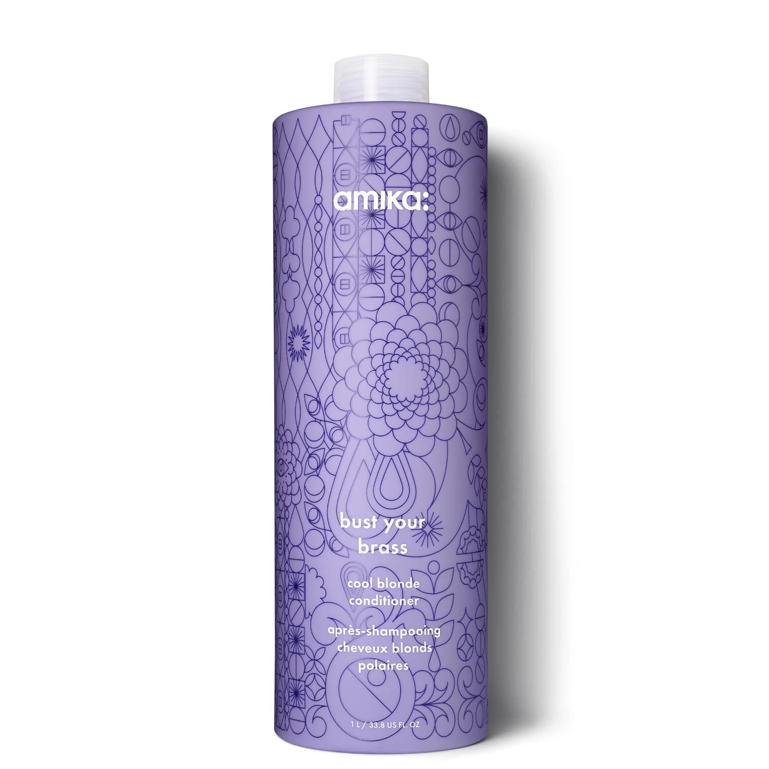 amika Bust Your Brass Cool Blonde Conditioner, 33.8 Fl oz (Pack of 1)